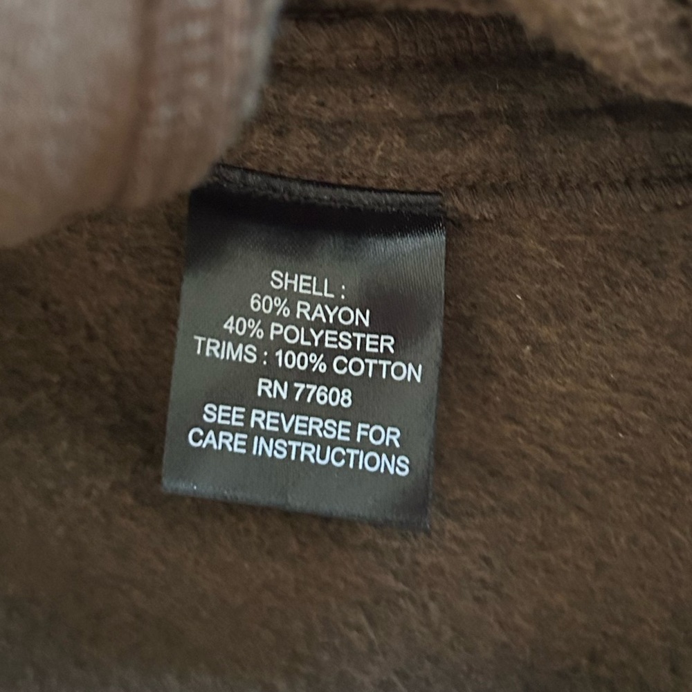 J. Peterman Brown Fleece 1/4 Zip  Pockets Men’s Size Small - Picture 8 of 11
